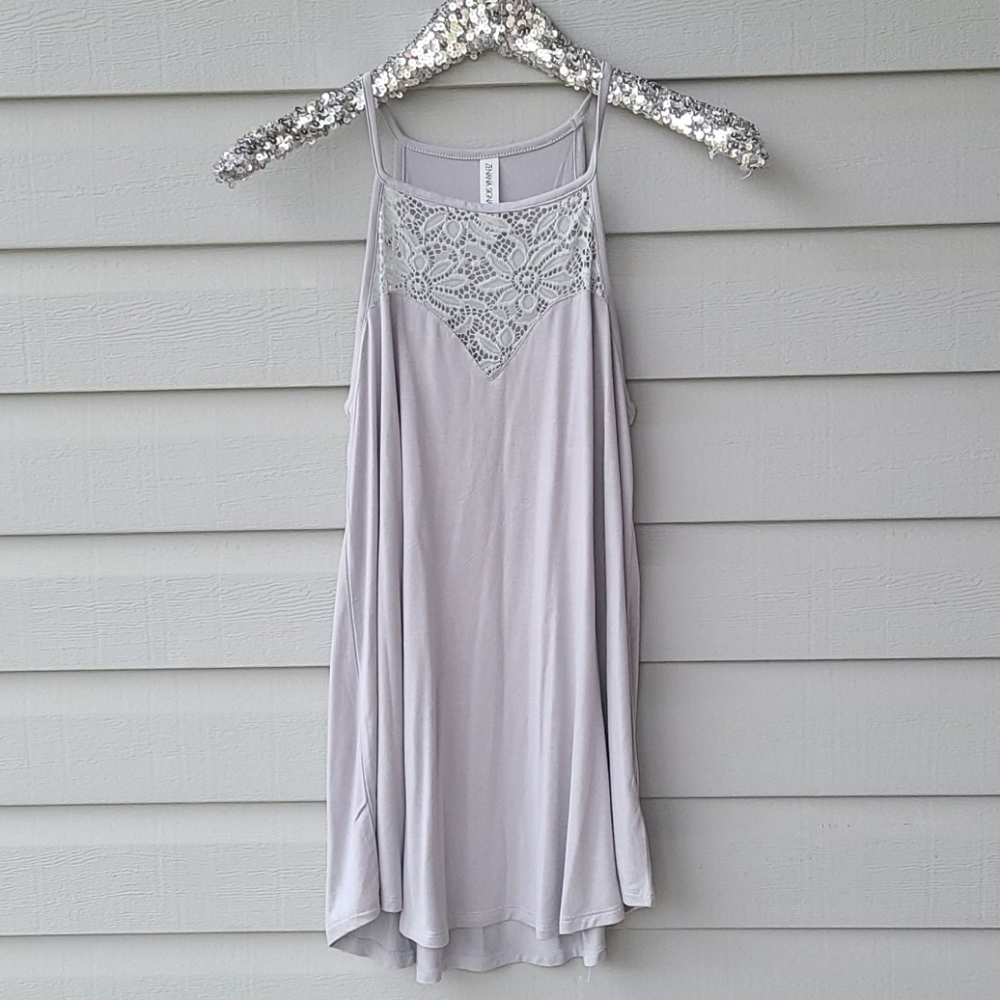 Zenana Tank with lace neckline